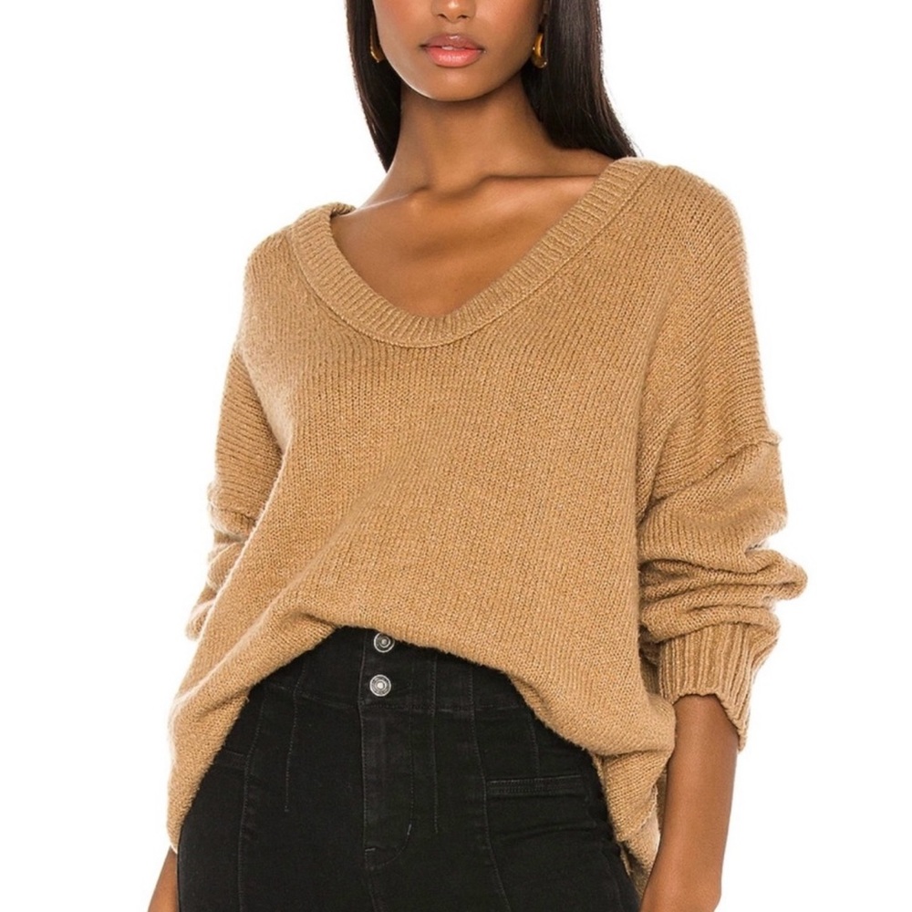 Free People Brookside Tunic Scoop Neck Sweater Size XS